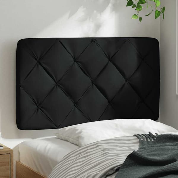 Headboard Cushion Black 90 cm Fabric
