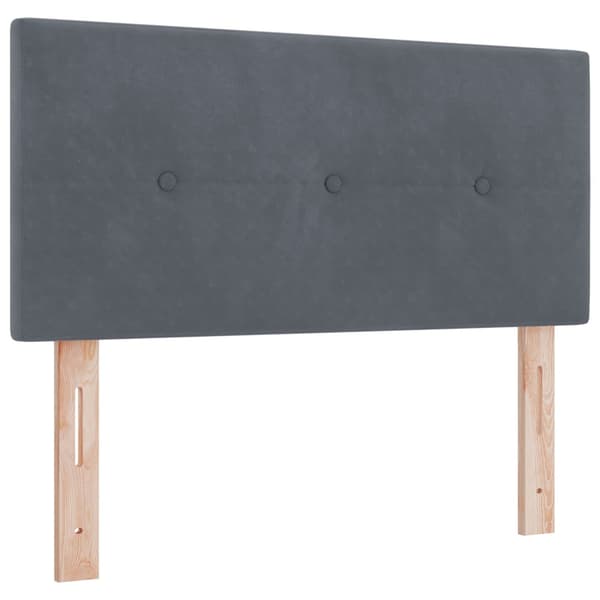 Bäddfjäder med madrass Mörkgrå 100 x 200 cm Sammet