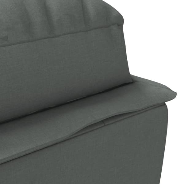 Massageschäslong med dynor mörkgrå tyg