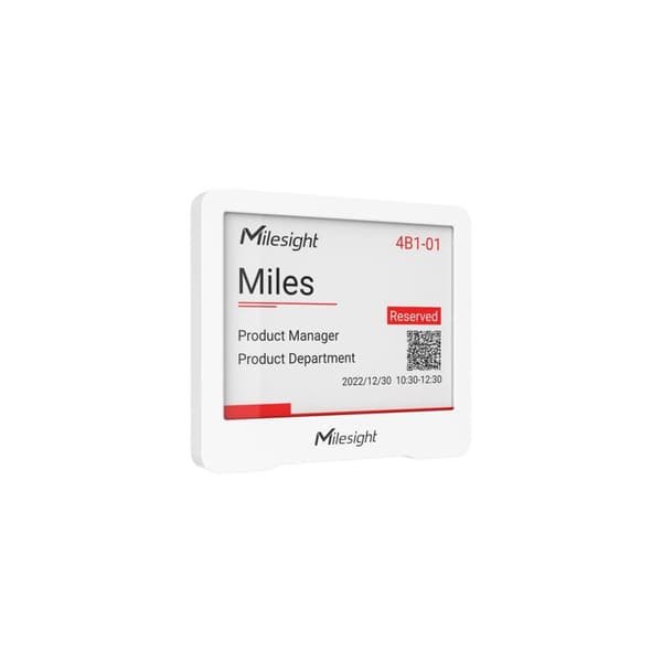 Milesight DS3604 - display module - IoT, E-ink - NFC, LoRaWAN - vit