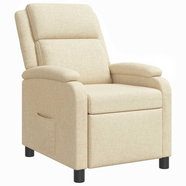 Recliner Gräddvit Tyg
