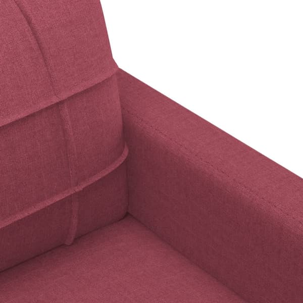 2-sitssoffa vinröd 140 cm tyg