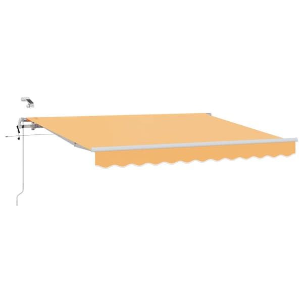 Utfällbar markis Sand 600 × 300 cm Polyester och metall