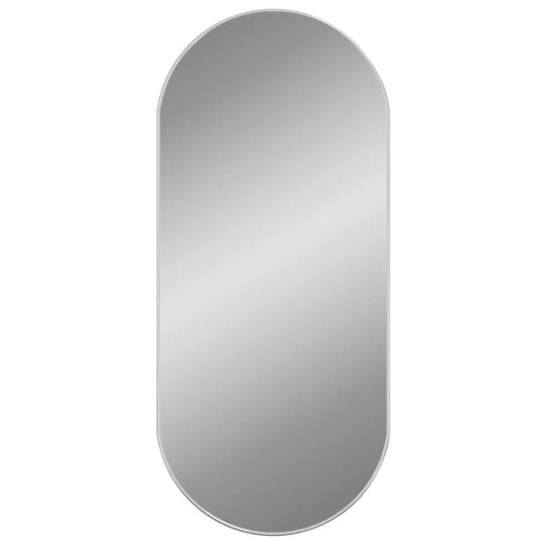 Väggspegel silver 100x45 cm oval