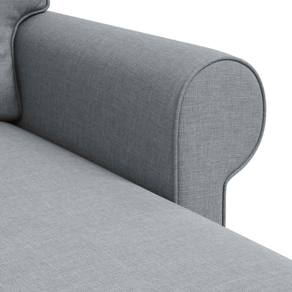 Soffa Ljusgrå 195 x 138 x 80 cm tyg