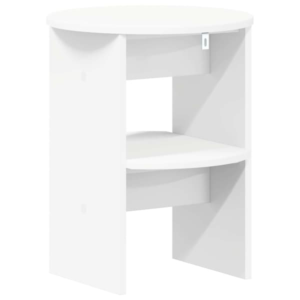 Sidokabinett Vit Ø40 x 50 cm Konstruerat trä