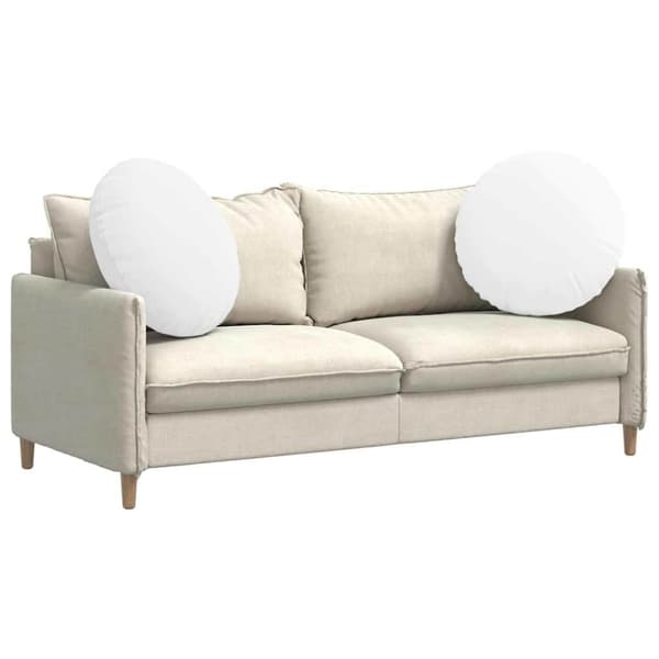 Sittkuddar 2 pcs Vit Ø80 x 29 cm tyg