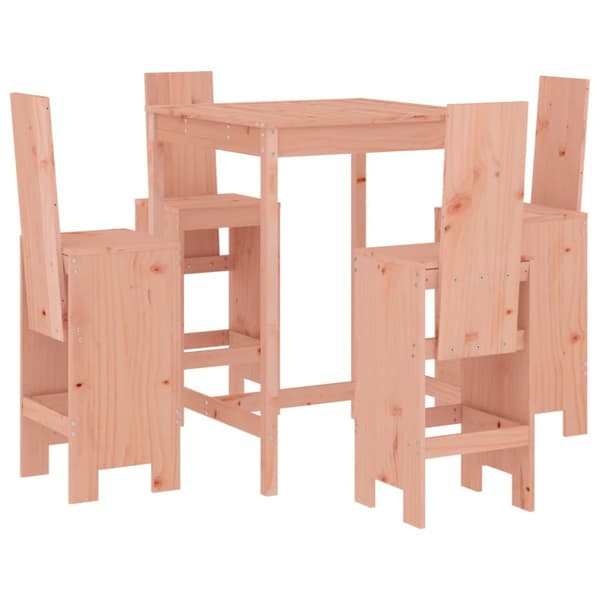 Bistroset 5 delar massivt douglasträ