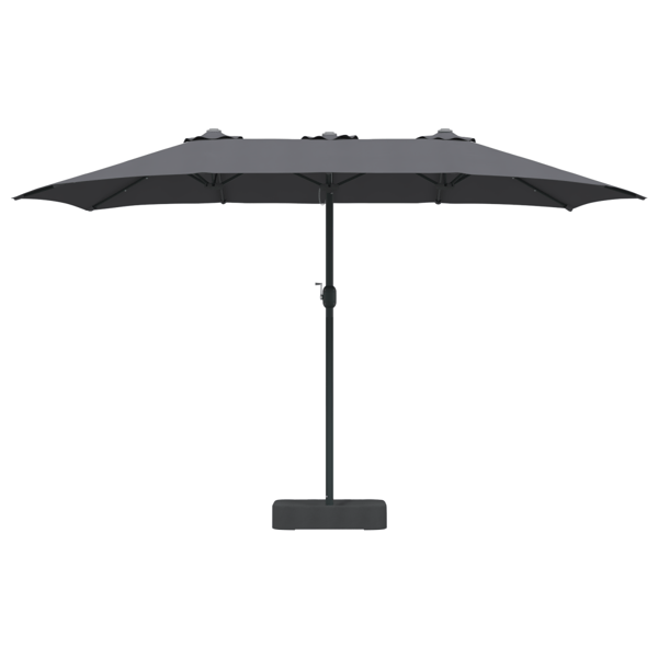 Trädgårdsparasol Antracit 385 x 209 x 244 cm Polyester
