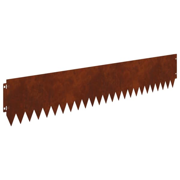 Kant för gräsmatta 10 pcs 103 x 20 cm Stål Rostig