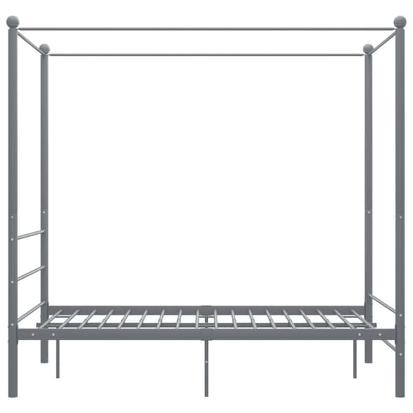 Himmelsäng grå metall 120x200 cm