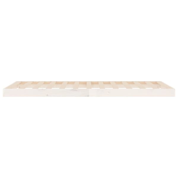 Sängram 90x190 cm massiv furu vit