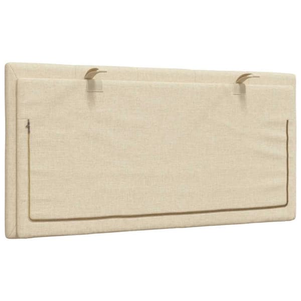 Headboard Cushion "Hanko" Cream 100 cm Fabric