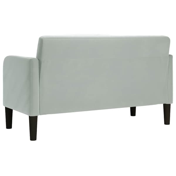 Loveseat soffa ljusgrå 109 cm sammet