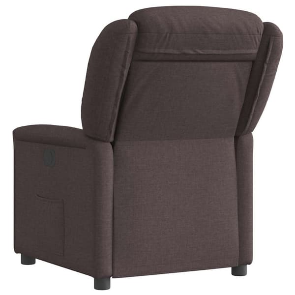 Reclinerfåtölj mörkbrun tyg