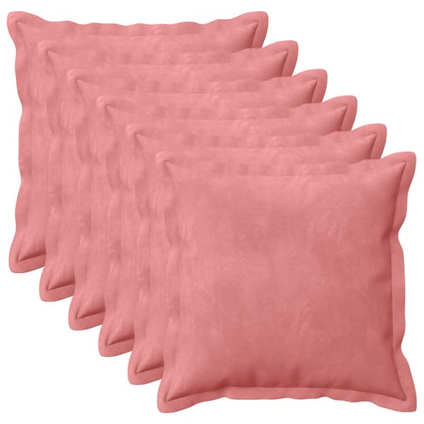 Kudde med kudde HOUTEN 6 st Rosa Sammet