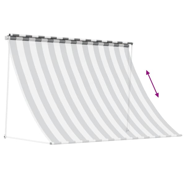 Markis Antracit och vitt 350 x 150 cm
