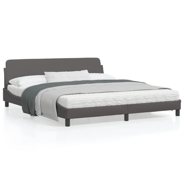 Bed Frame "Dover" Grey 180x200 cm Faux Leather