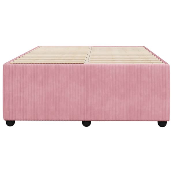 sängram utan madrass rosa 120x190 cm sammet