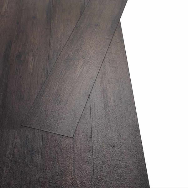 Golvplankor 36 pcs Mörkbrun 5,02 m² PVC