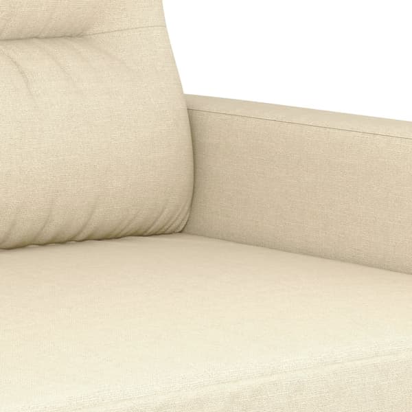 3-sitssoffa gräddvit 180 cm tyg