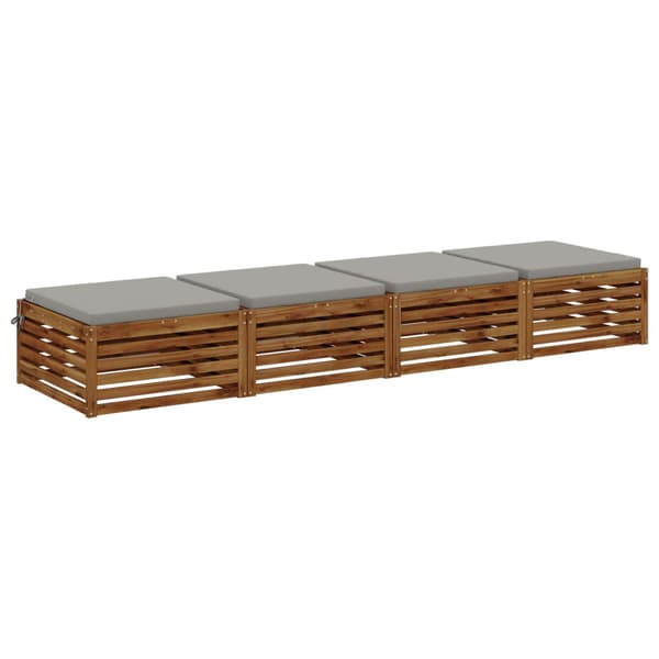 4-delade Sittdynor SOEST 4 st 100% Polyester Grå 80 x 80 x 5 cm