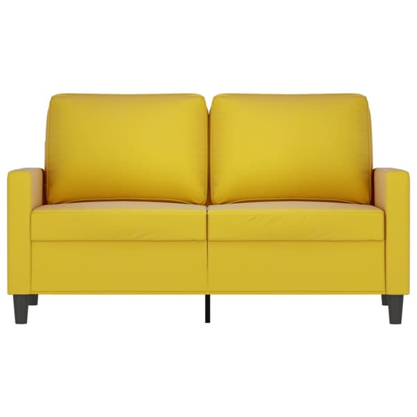 2-sitssoffa gul 120 cm sammet