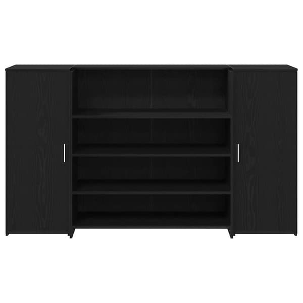 Receptionsdisk svart ek 180x50x103,5 cm konstruerat trä