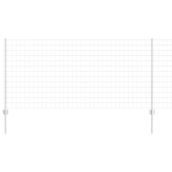 Stängsel med stolpe Silver 1 x 25 m Stål