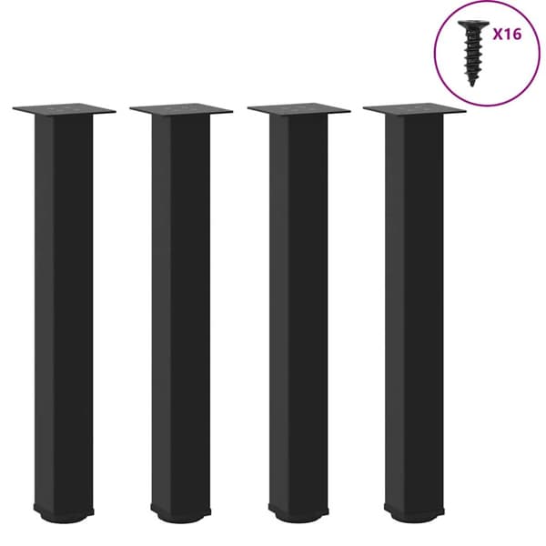 Konsolbordsben 4 st svarta 72-74 cm stål