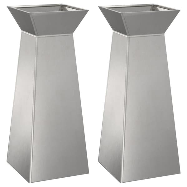 Pelarkrukor 2 pcs Silver 40 x 40 x 100 cm