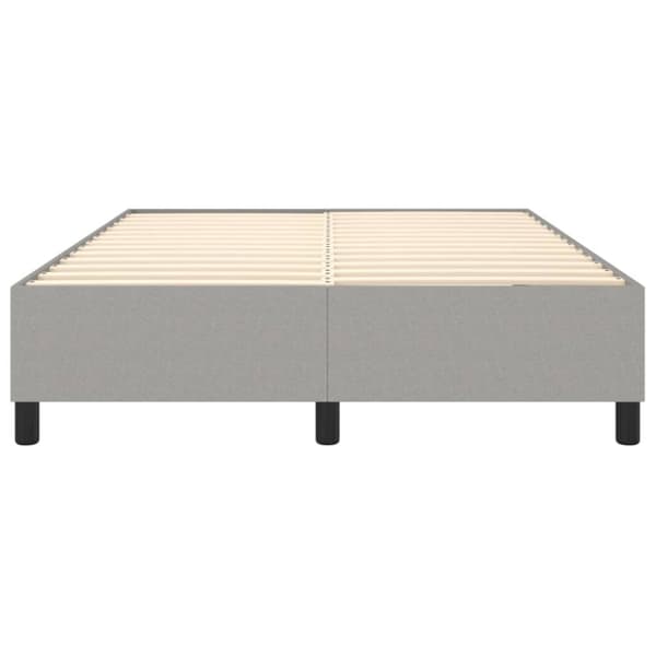 Boxspring-sängram ljusgrå 140x190 cm tyg