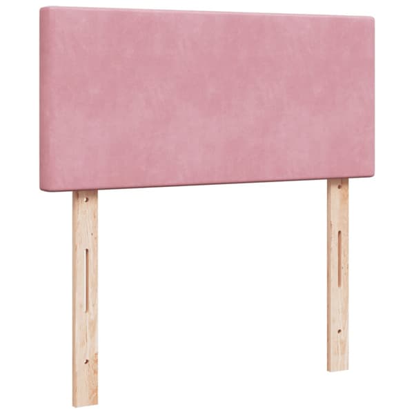 Ramsäng med madrass rosa 80x200 cm sammet