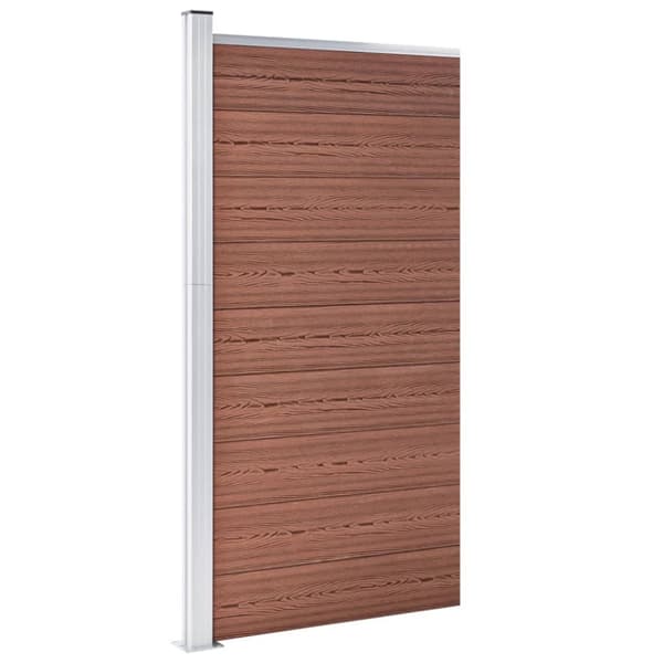 Staketpanel WPC 95x186 cm brun