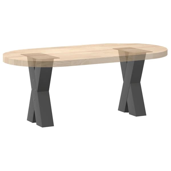 Soffbordsben X-formade 2 st antracit 28x(42-43) cm stål
