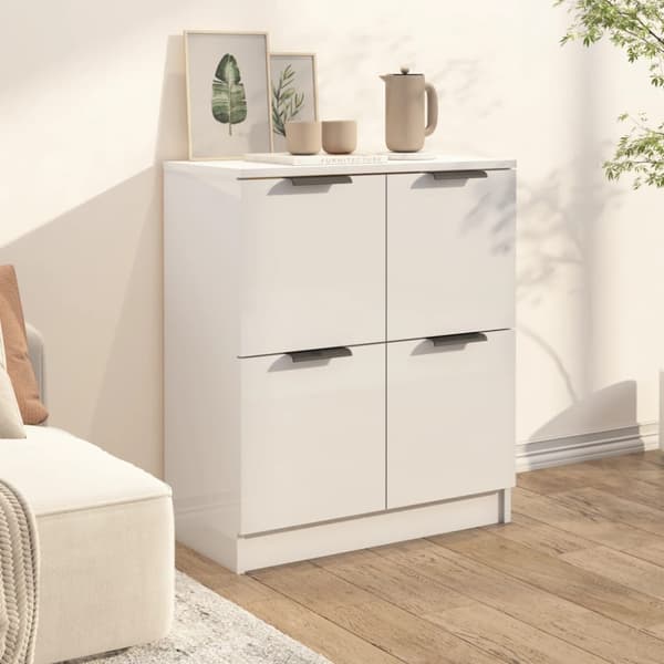 Skänk vit 60x30x70 cm konstruerat trä
