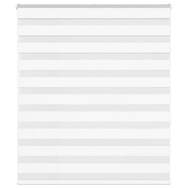 Rullgardin zebra vit 125x150 cm tyg bredd 120,9 cm polyester