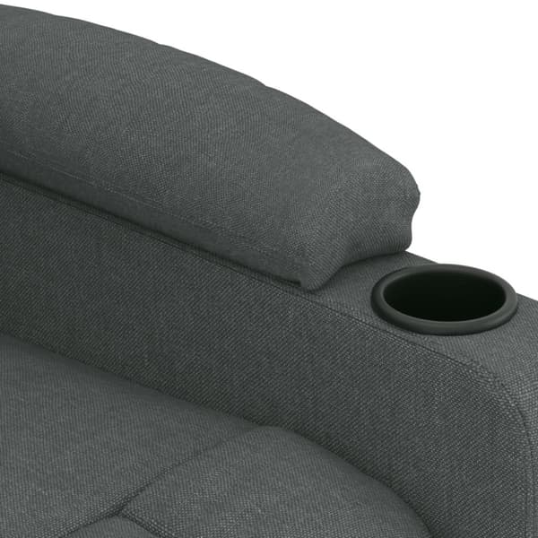 Elektrisk massagefåtölj mörkgrå tyg