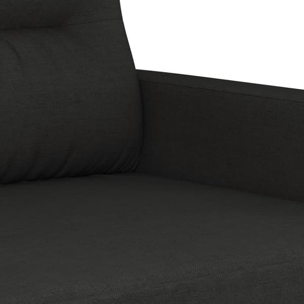 2-sitssoffa svart 140 cm tyg