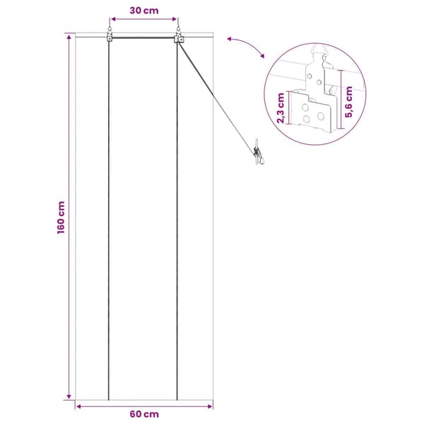Rullgardin Naturlig 60 x 160 cm Bambu