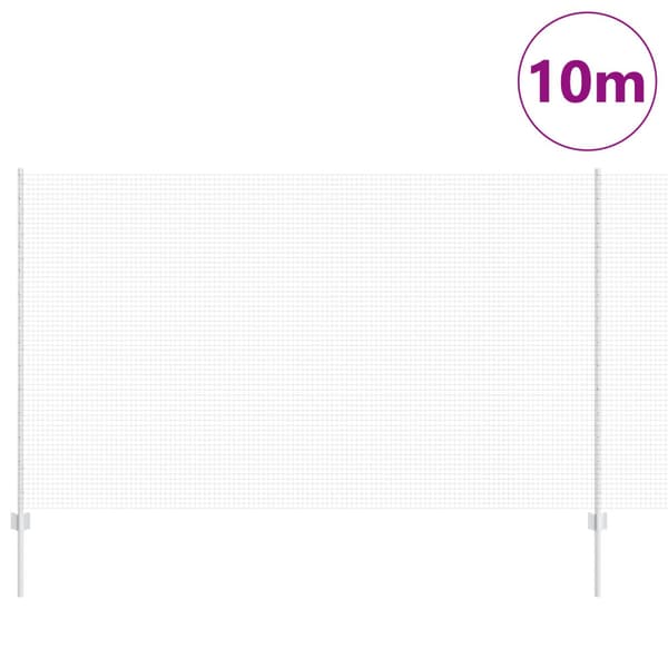 Stängsel med stolpe Silver 1,4 x 10 m Stål