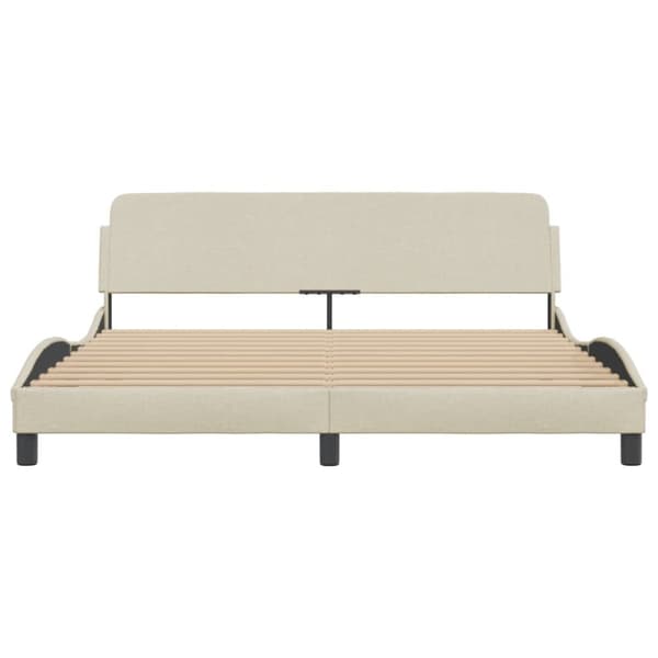 Bed Frame "Dover" Cream 180x200 cm Fabric