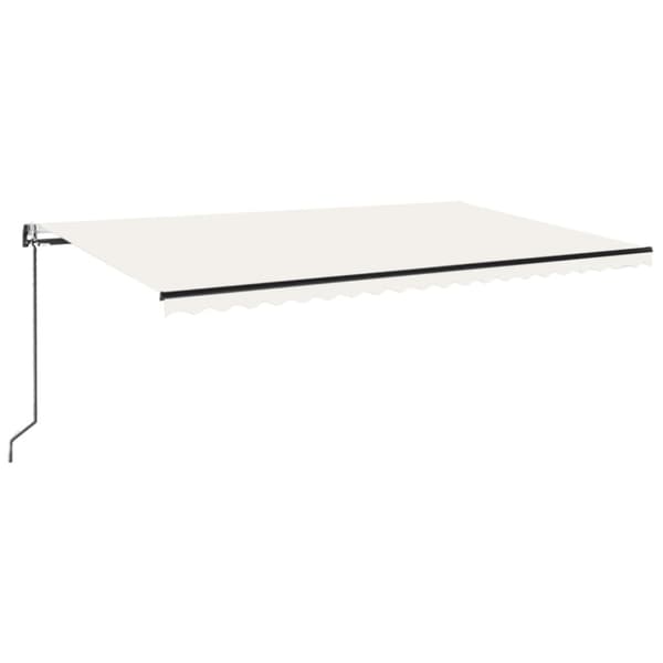 Automatisk markis 500x300 cm gräddvit