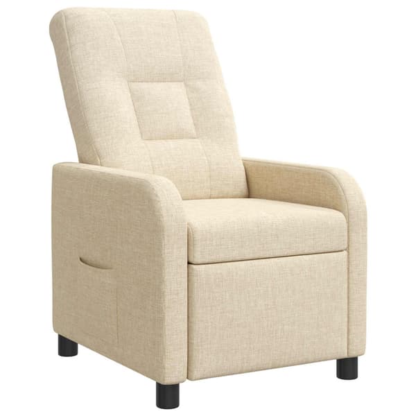 Recliner Gräddvit Tyg