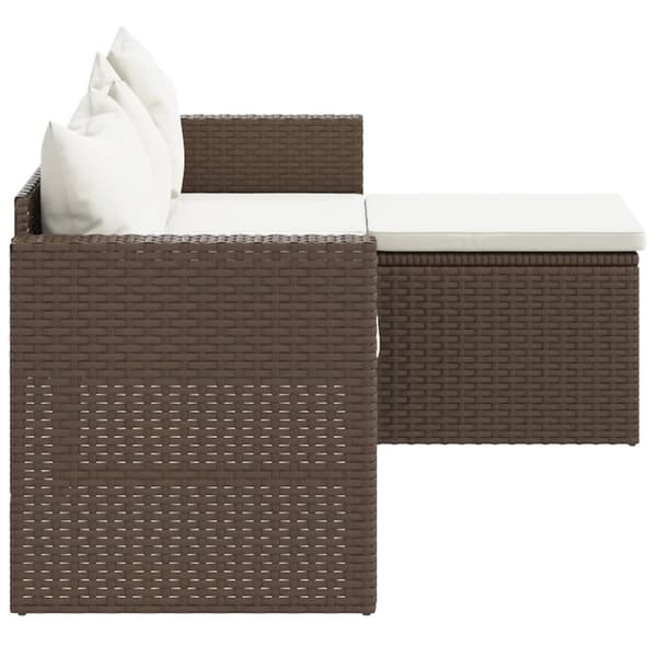 Loungegrupp brun konstrotting