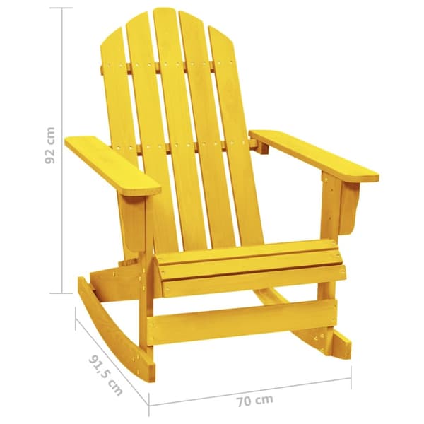 Gungstol adirondack massivt granträ gul