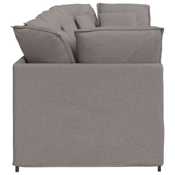 Modulsoffa med kuddar i taupe