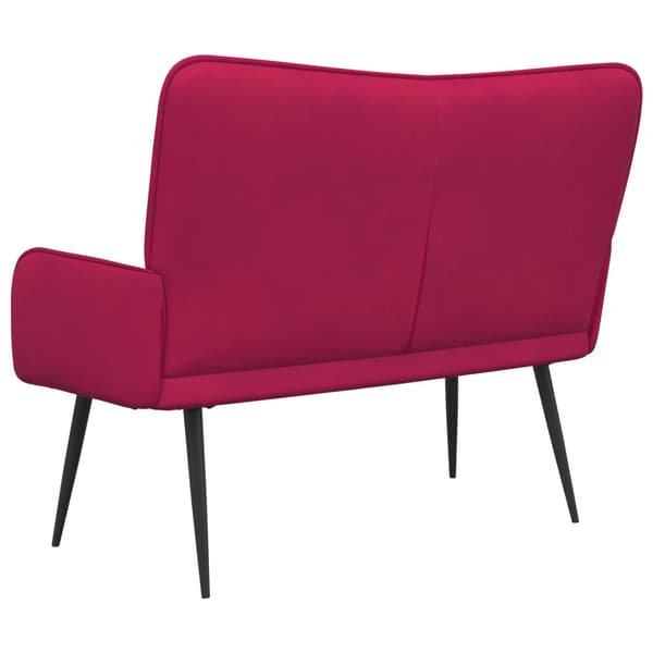 Tvåsitssoffa Vinröd 115 x 61 x 87 cm Sammet