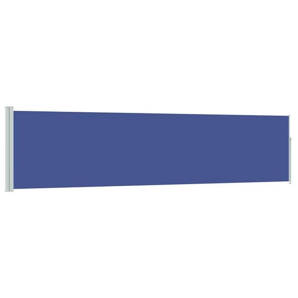 Infällbar sidomarkis 120x500 cm blå