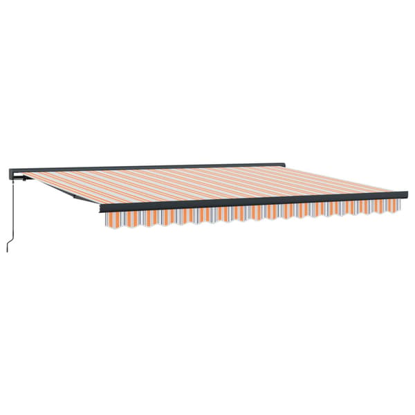 Utfällbar markis Orange och Grå 400 × 300 cm